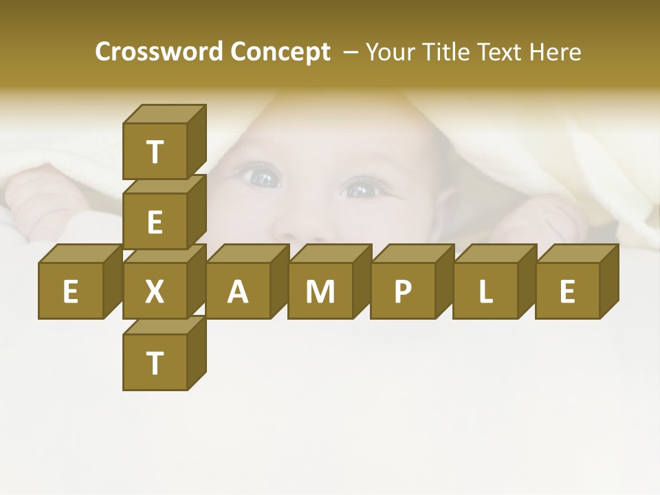 A Baby Peeking Out From Under A Blanket PowerPoint Template