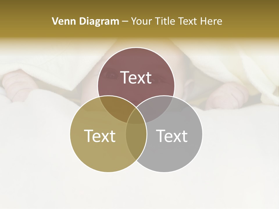 A Baby Peeking Out From Under A Blanket PowerPoint Template