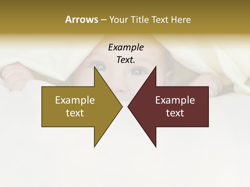 A Baby Peeking Out From Under A Blanket PowerPoint Template