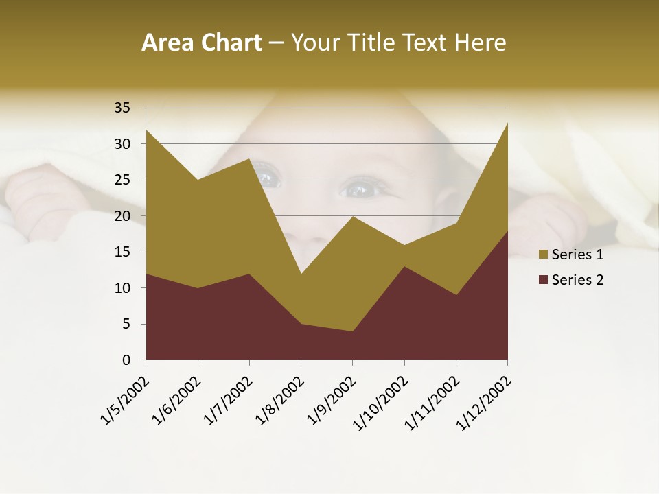 A Baby Peeking Out From Under A Blanket PowerPoint Template