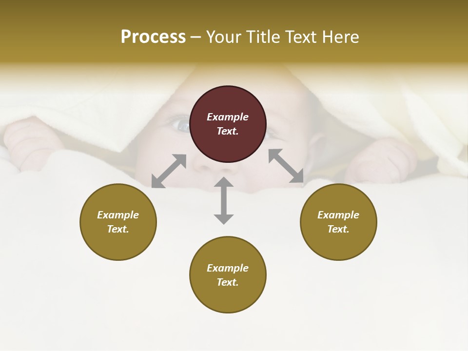 A Baby Peeking Out From Under A Blanket PowerPoint Template