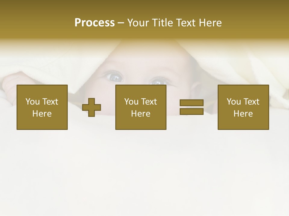 A Baby Peeking Out From Under A Blanket PowerPoint Template