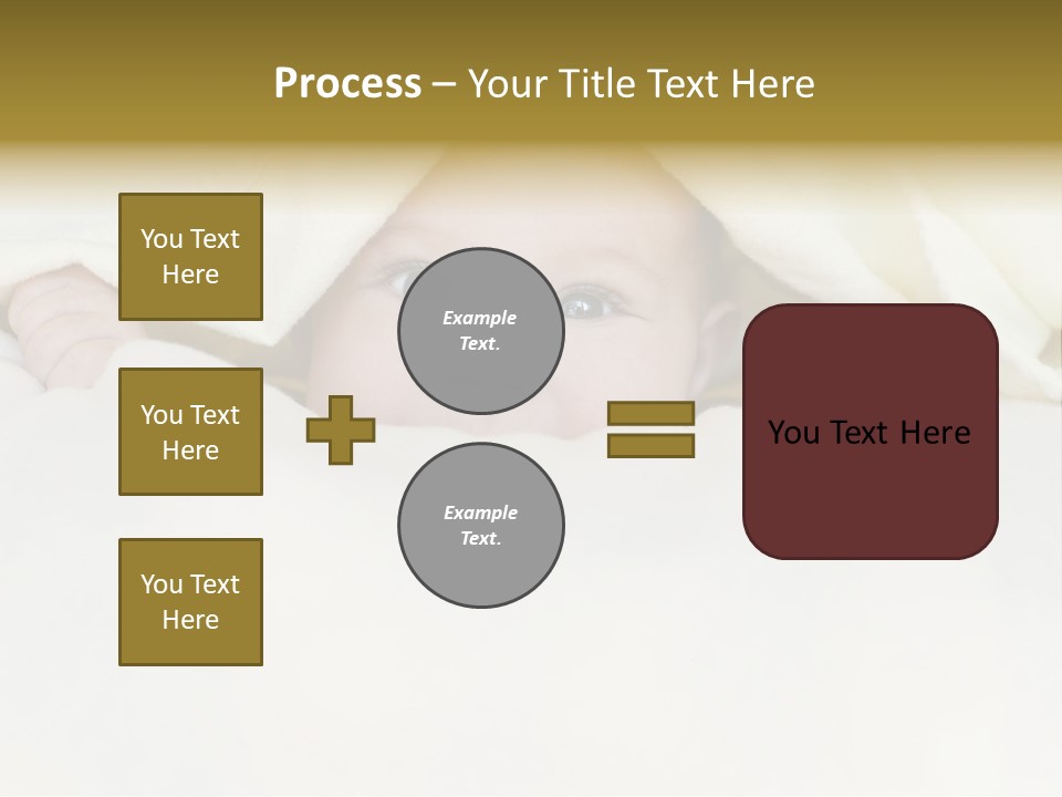 A Baby Peeking Out From Under A Blanket PowerPoint Template