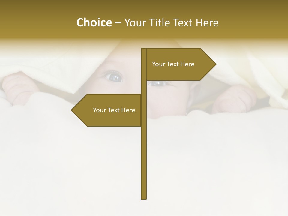 A Baby Peeking Out From Under A Blanket PowerPoint Template