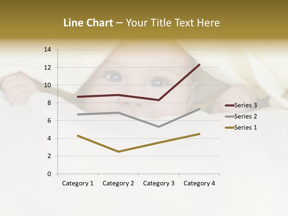 A Baby Peeking Out From Under A Blanket PowerPoint Template