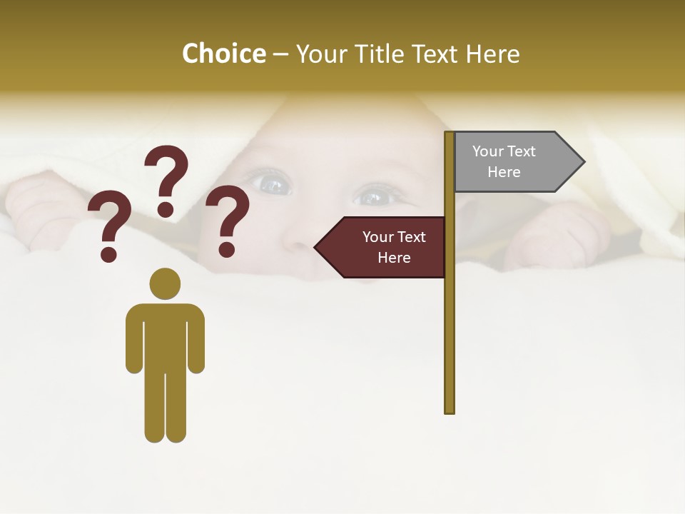 A Baby Peeking Out From Under A Blanket PowerPoint Template