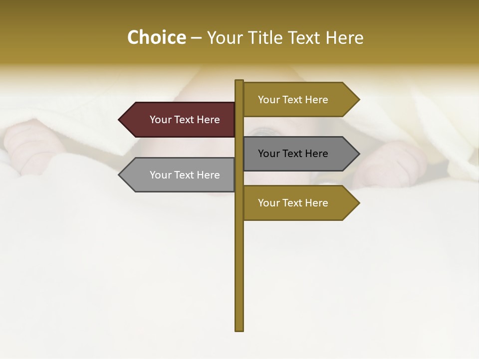 A Baby Peeking Out From Under A Blanket PowerPoint Template