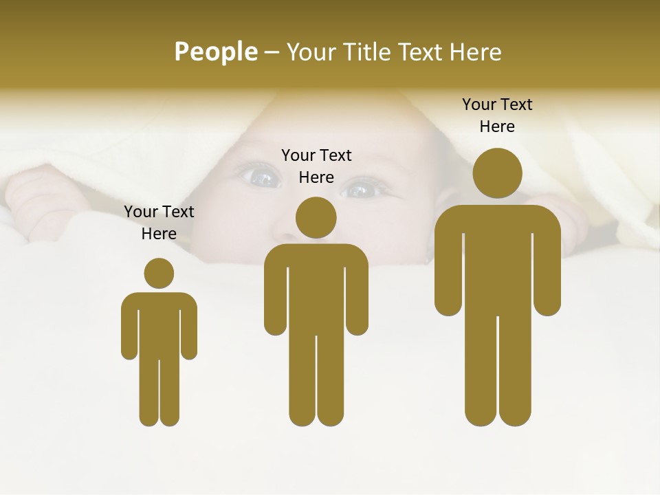 A Baby Peeking Out From Under A Blanket PowerPoint Template