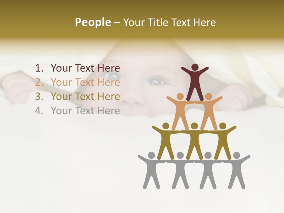 A Baby Peeking Out From Under A Blanket PowerPoint Template