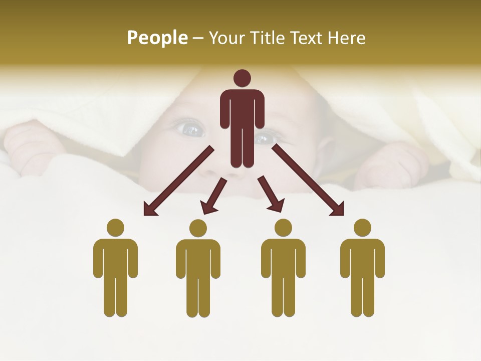 A Baby Peeking Out From Under A Blanket PowerPoint Template