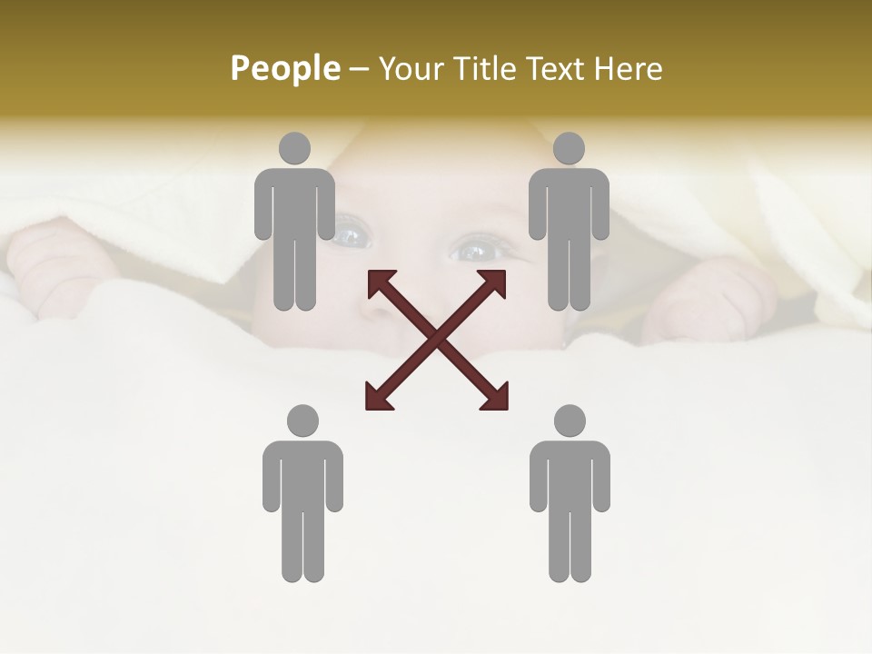 A Baby Peeking Out From Under A Blanket PowerPoint Template