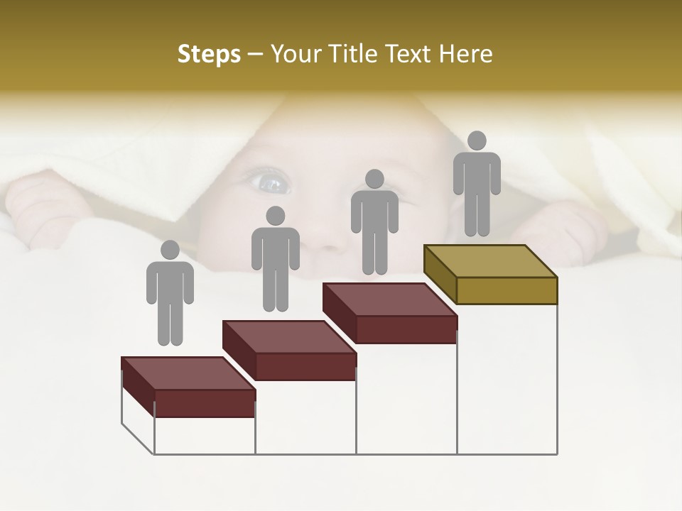 A Baby Peeking Out From Under A Blanket PowerPoint Template