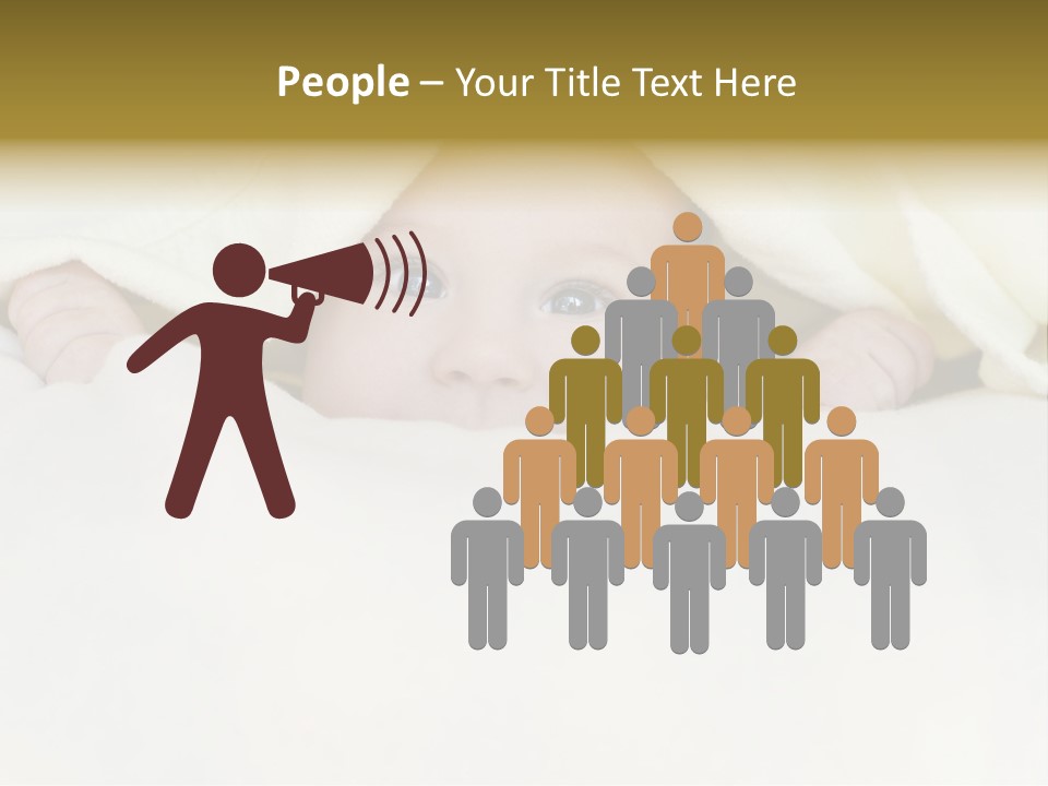 A Baby Peeking Out From Under A Blanket PowerPoint Template