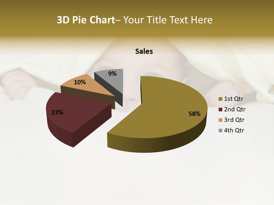 A Baby Peeking Out From Under A Blanket PowerPoint Template