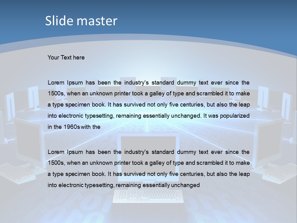 A Laptop Computer Sitting On Top Of A Table PowerPoint Template