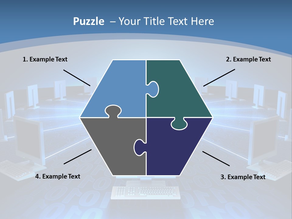 A Laptop Computer Sitting On Top Of A Table PowerPoint Template