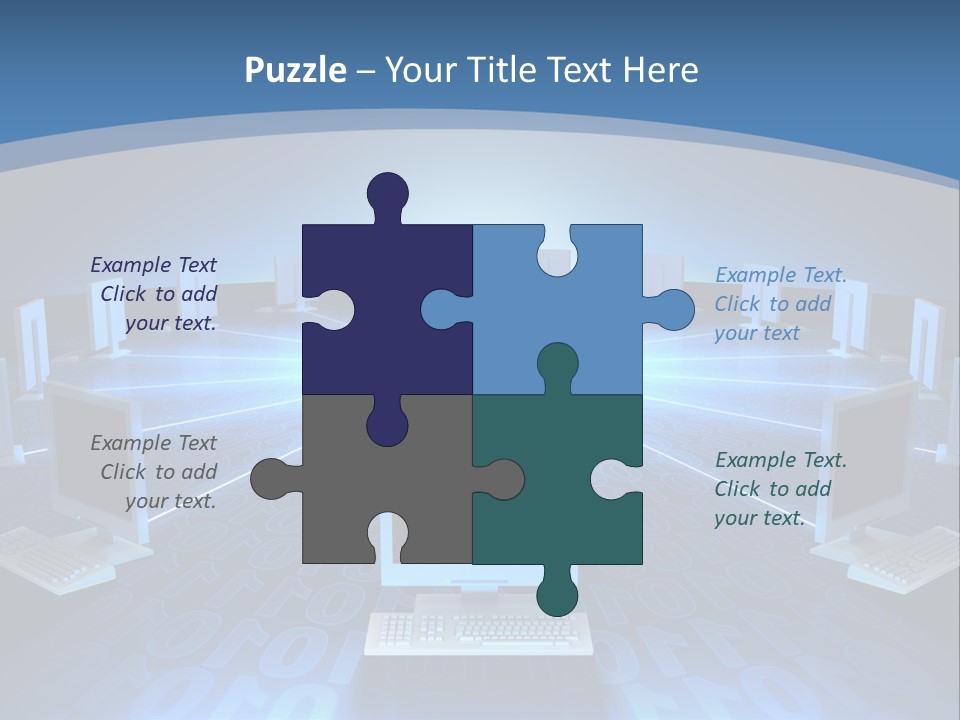 A Laptop Computer Sitting On Top Of A Table PowerPoint Template