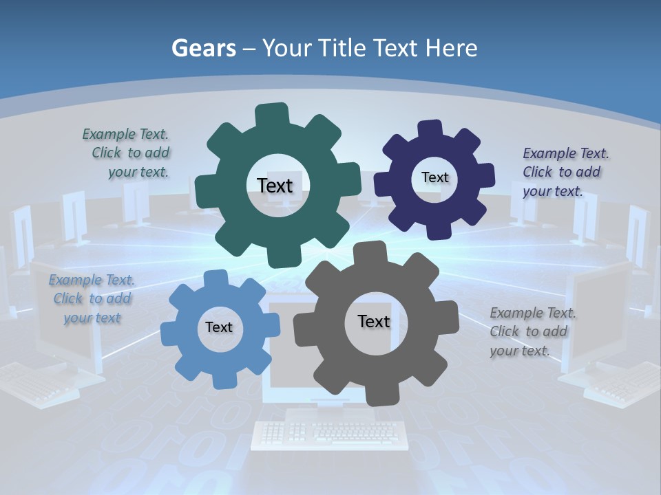 A Laptop Computer Sitting On Top Of A Table PowerPoint Template