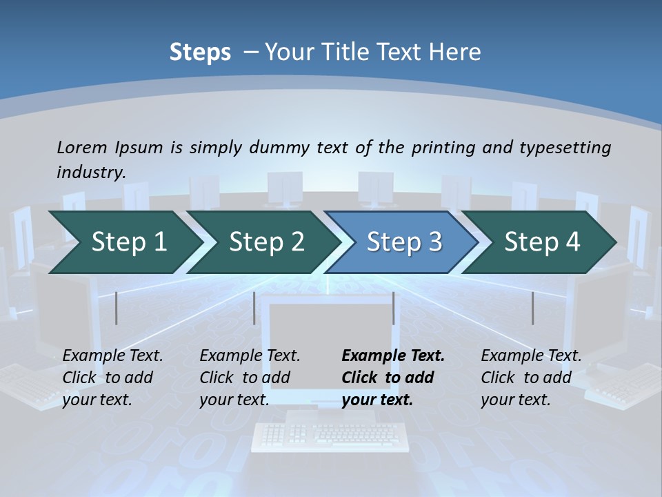 A Laptop Computer Sitting On Top Of A Table PowerPoint Template
