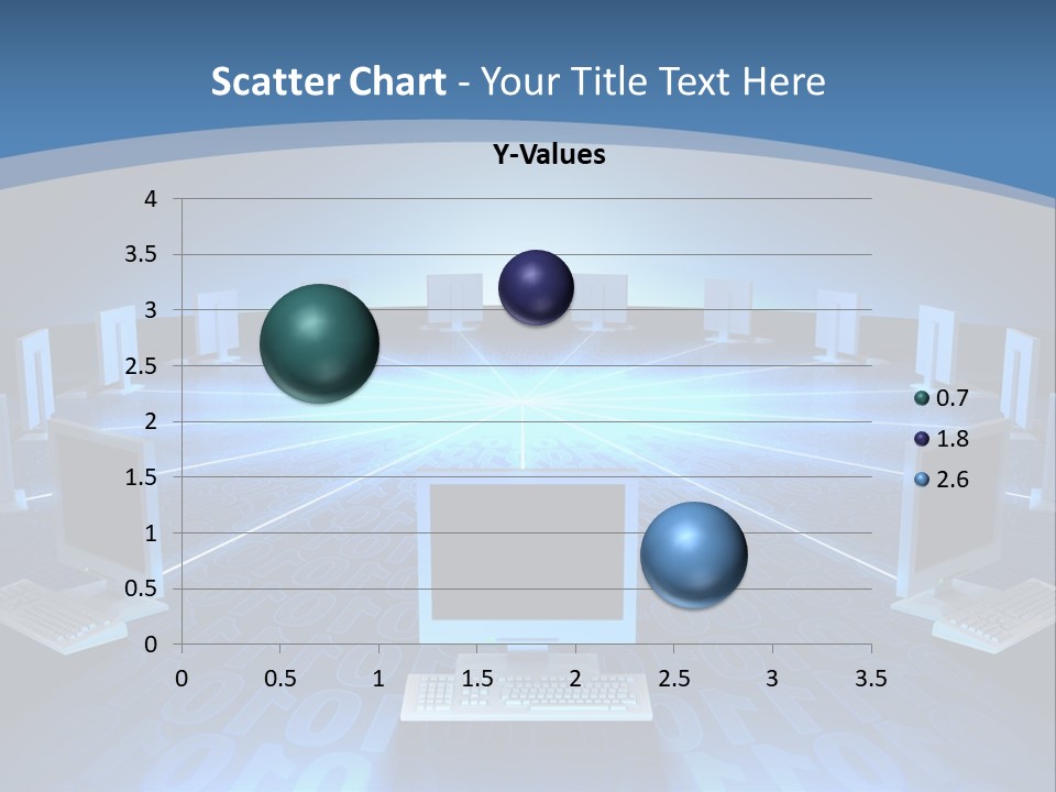 A Laptop Computer Sitting On Top Of A Table PowerPoint Template
