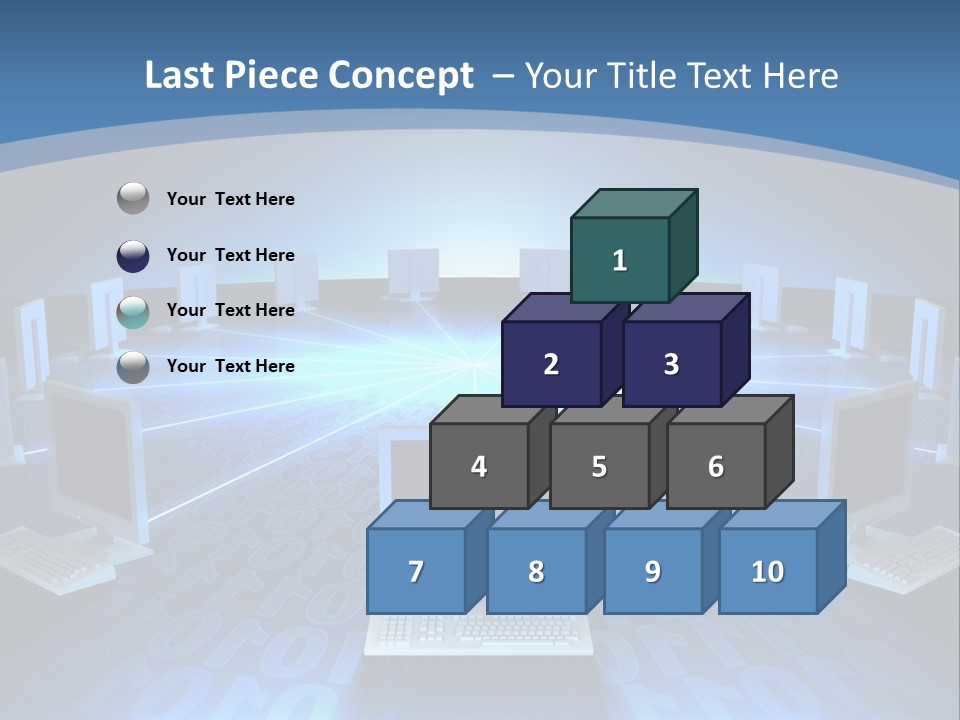 A Laptop Computer Sitting On Top Of A Table PowerPoint Template