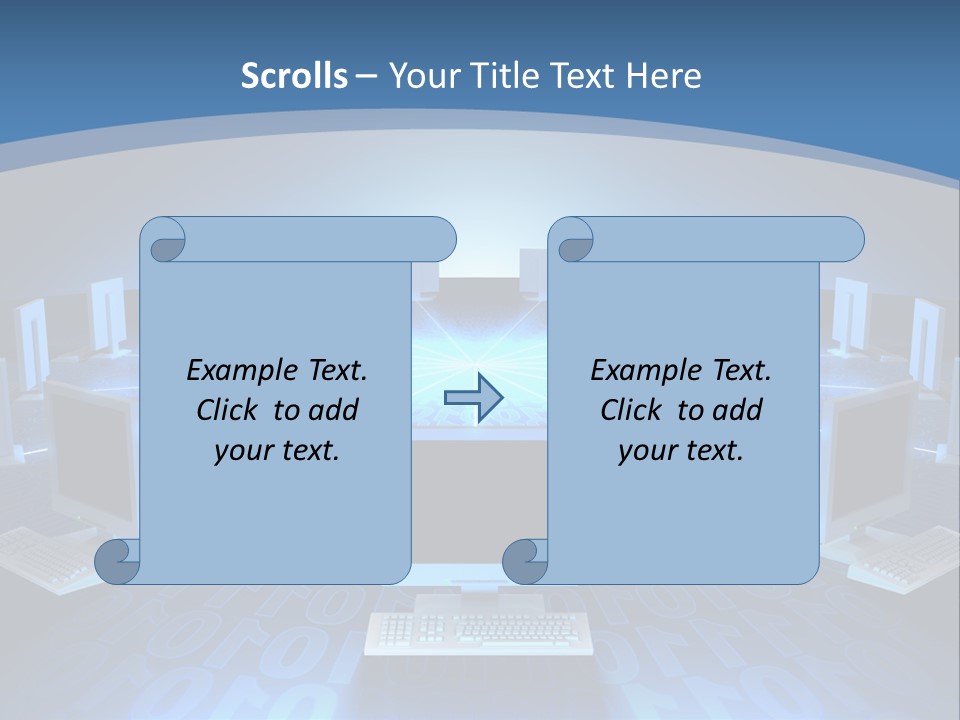 A Laptop Computer Sitting On Top Of A Table PowerPoint Template