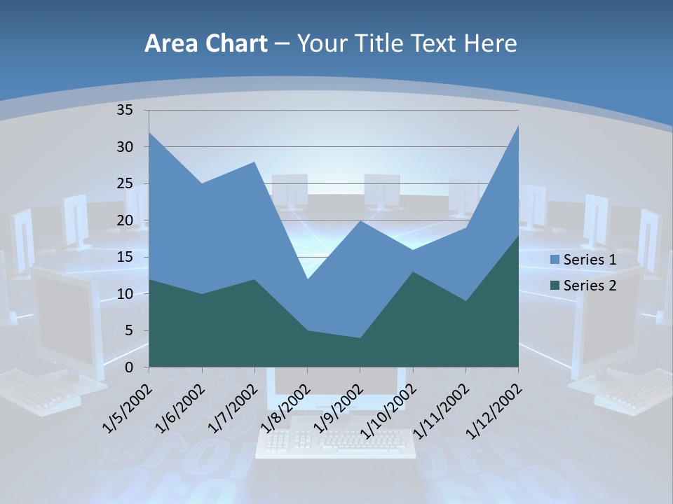 A Laptop Computer Sitting On Top Of A Table PowerPoint Template