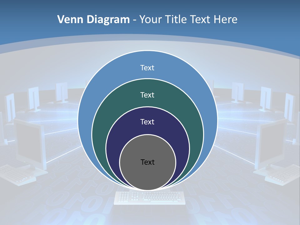 A Laptop Computer Sitting On Top Of A Table PowerPoint Template