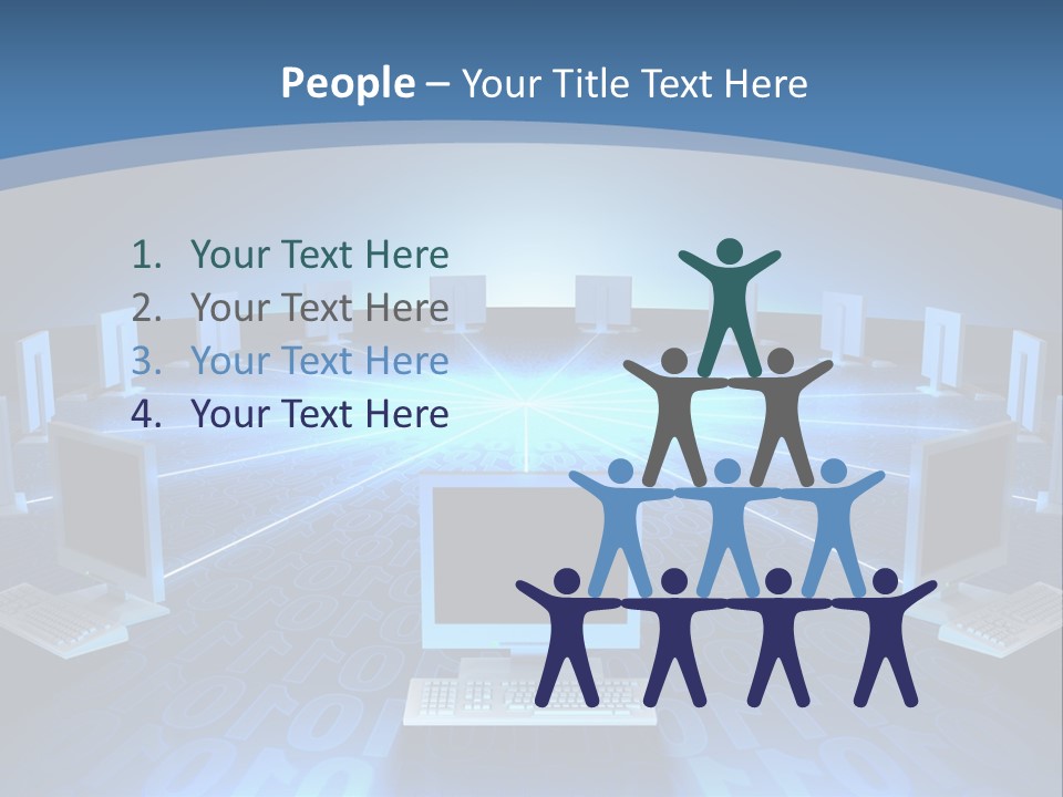 A Laptop Computer Sitting On Top Of A Table PowerPoint Template