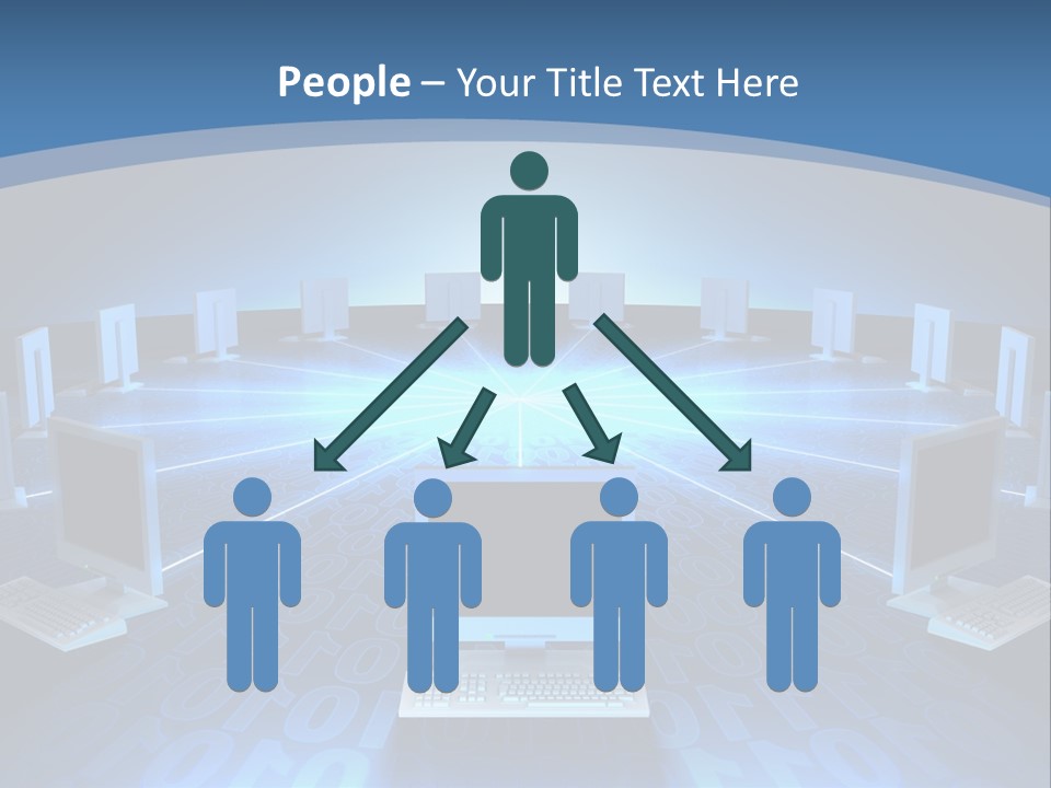 A Laptop Computer Sitting On Top Of A Table PowerPoint Template