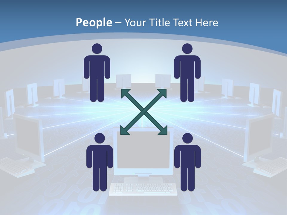 A Laptop Computer Sitting On Top Of A Table PowerPoint Template