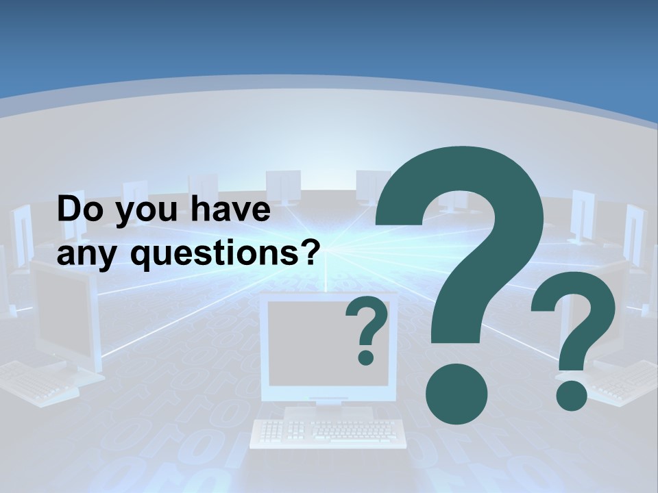 A Laptop Computer Sitting On Top Of A Table PowerPoint Template