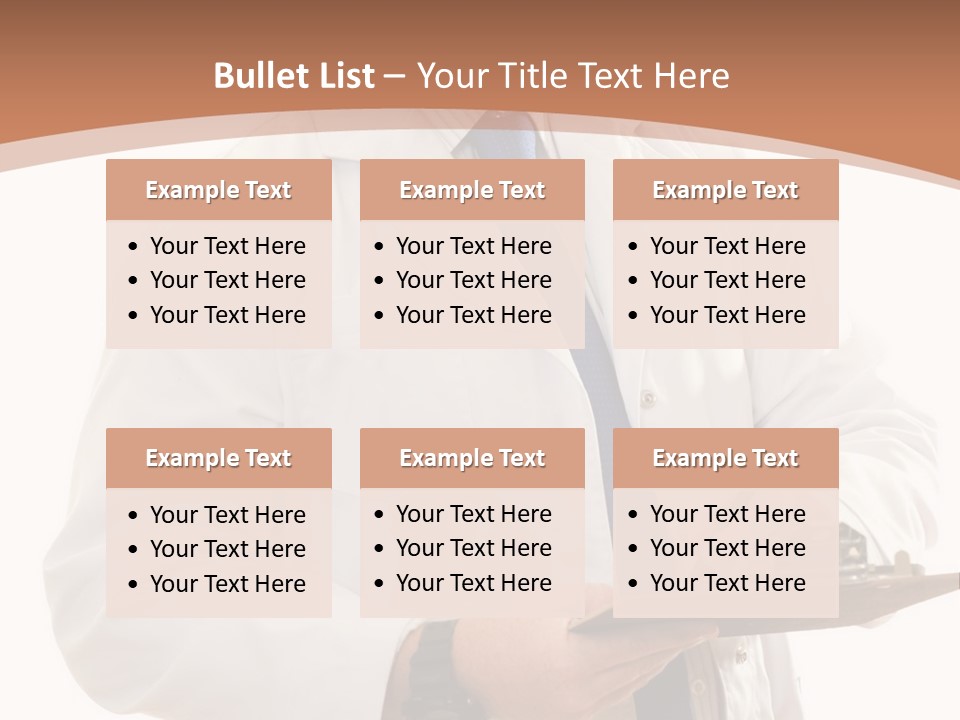 A Man In A Lab Coat Writing On A Clipboard PowerPoint Template