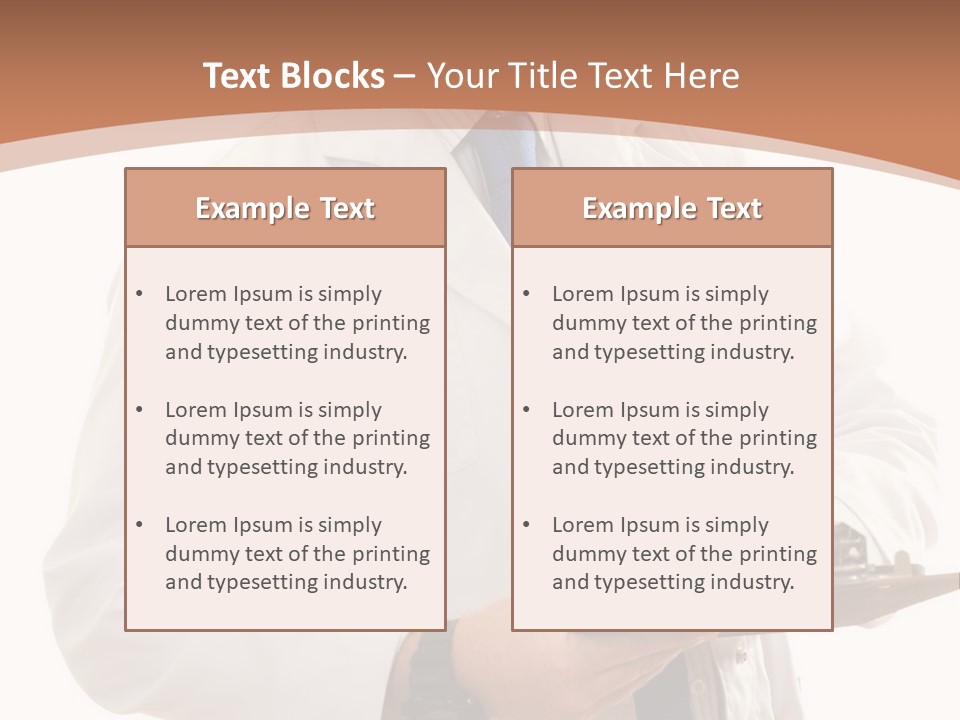 A Man In A Lab Coat Writing On A Clipboard PowerPoint Template