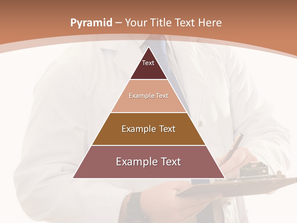 A Man In A Lab Coat Writing On A Clipboard PowerPoint Template