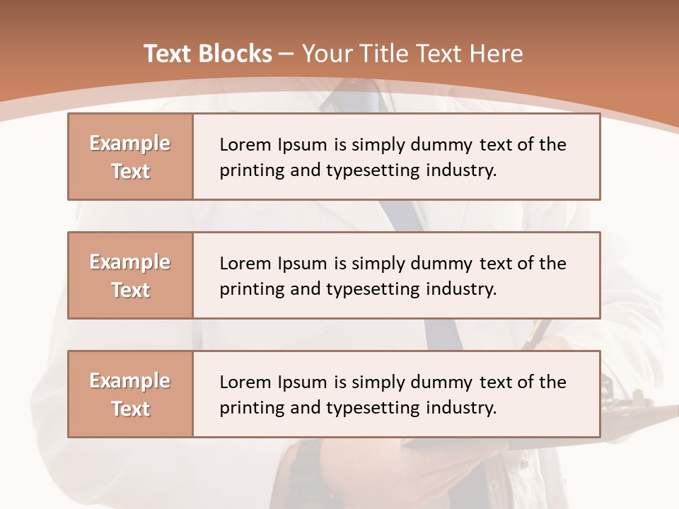 A Man In A Lab Coat Writing On A Clipboard PowerPoint Template