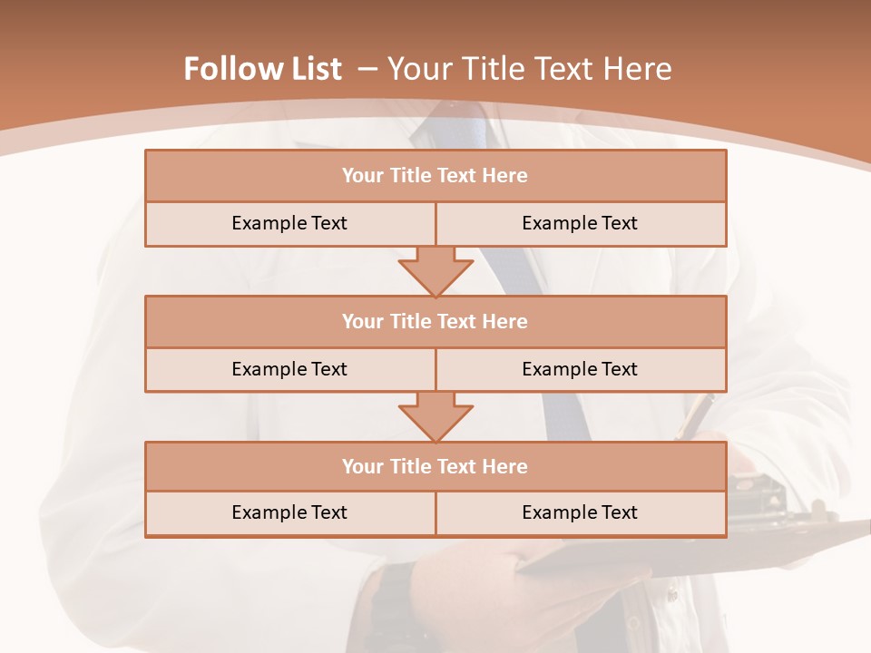 A Man In A Lab Coat Writing On A Clipboard PowerPoint Template
