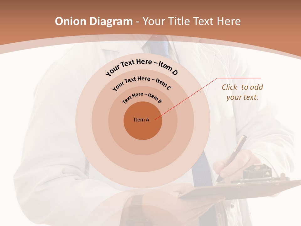 A Man In A Lab Coat Writing On A Clipboard PowerPoint Template