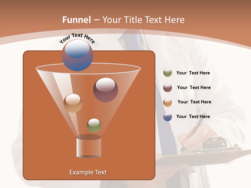 A Man In A Lab Coat Writing On A Clipboard PowerPoint Template