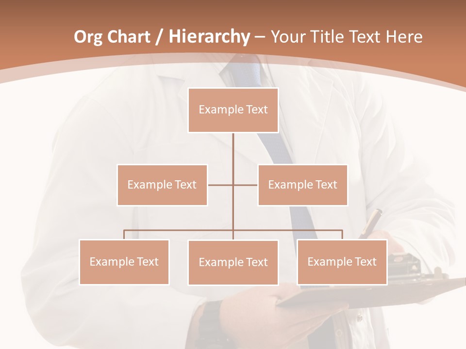 A Man In A Lab Coat Writing On A Clipboard PowerPoint Template