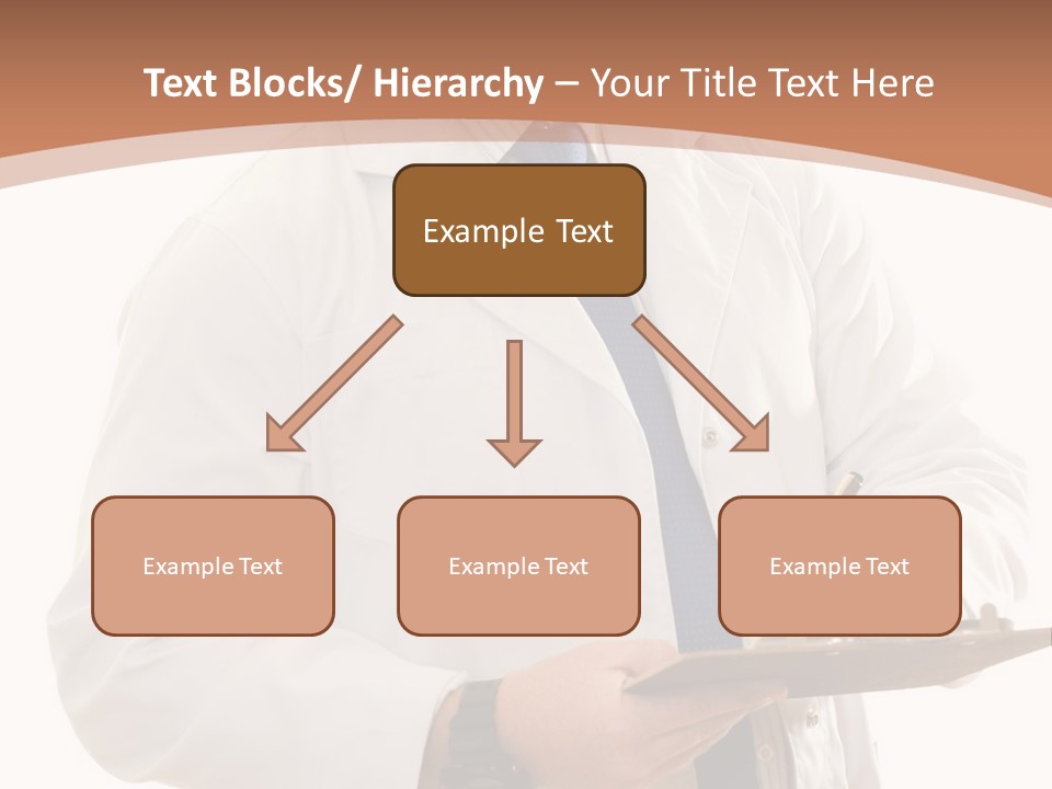 A Man In A Lab Coat Writing On A Clipboard PowerPoint Template