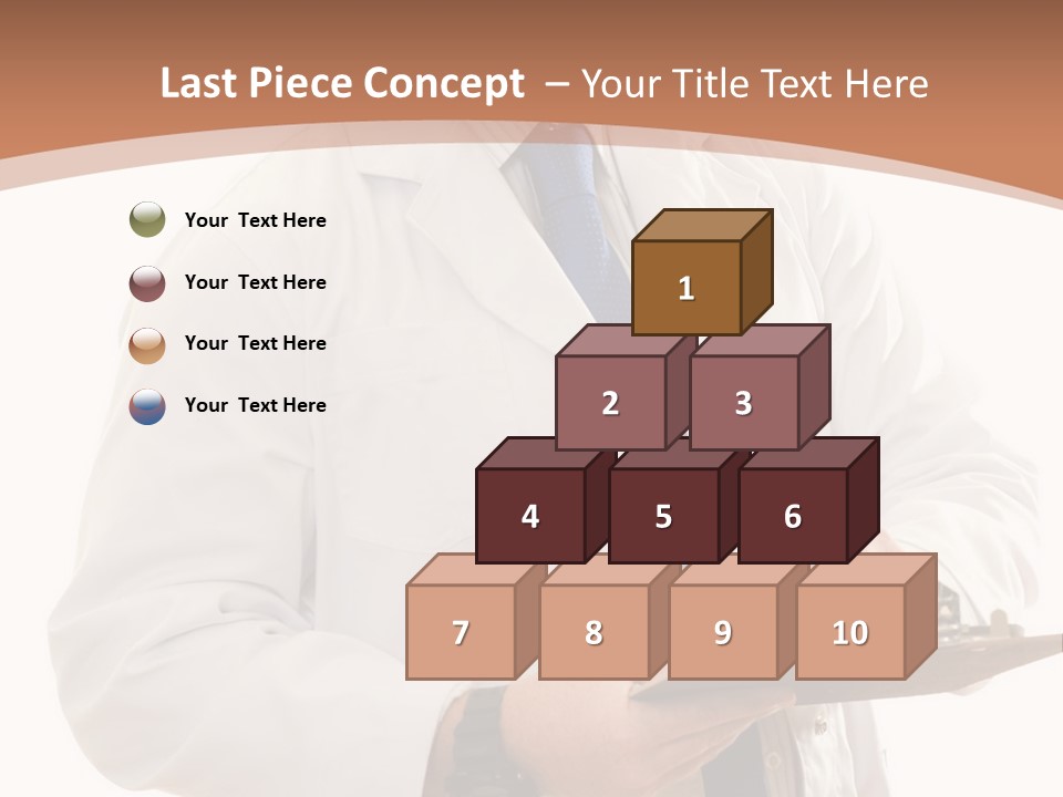 A Man In A Lab Coat Writing On A Clipboard PowerPoint Template