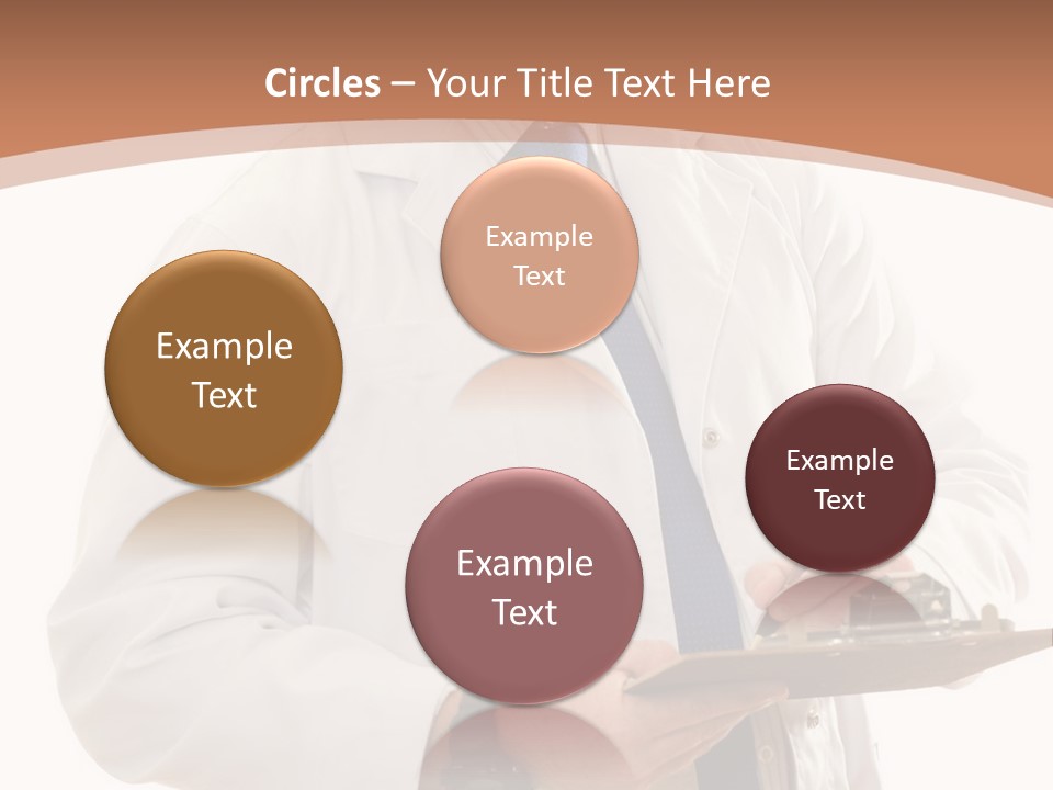 A Man In A Lab Coat Writing On A Clipboard PowerPoint Template