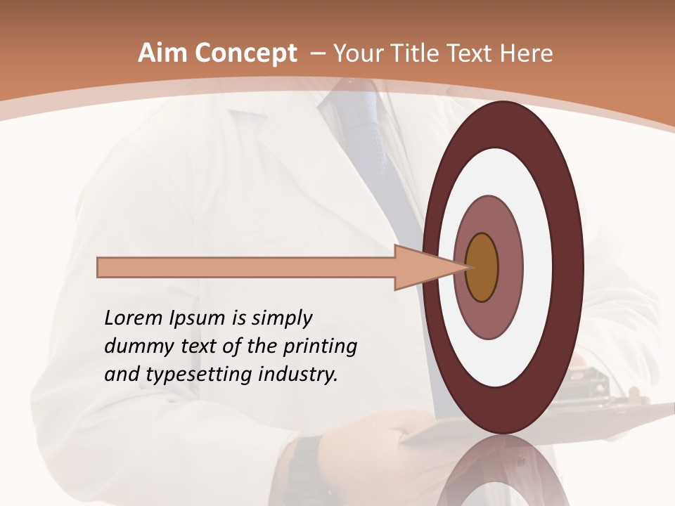 A Man In A Lab Coat Writing On A Clipboard PowerPoint Template