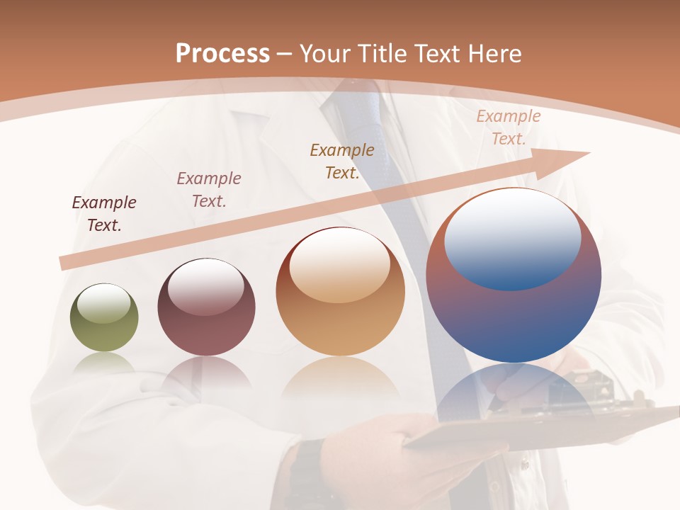 A Man In A Lab Coat Writing On A Clipboard PowerPoint Template
