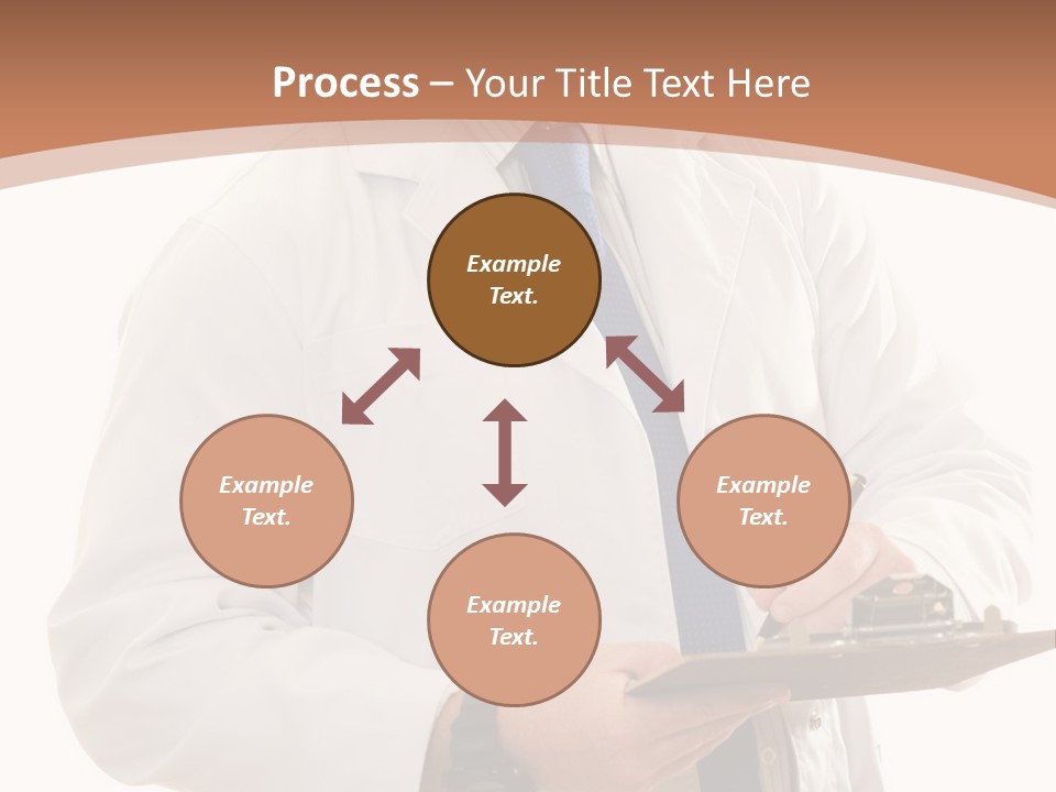 A Man In A Lab Coat Writing On A Clipboard PowerPoint Template