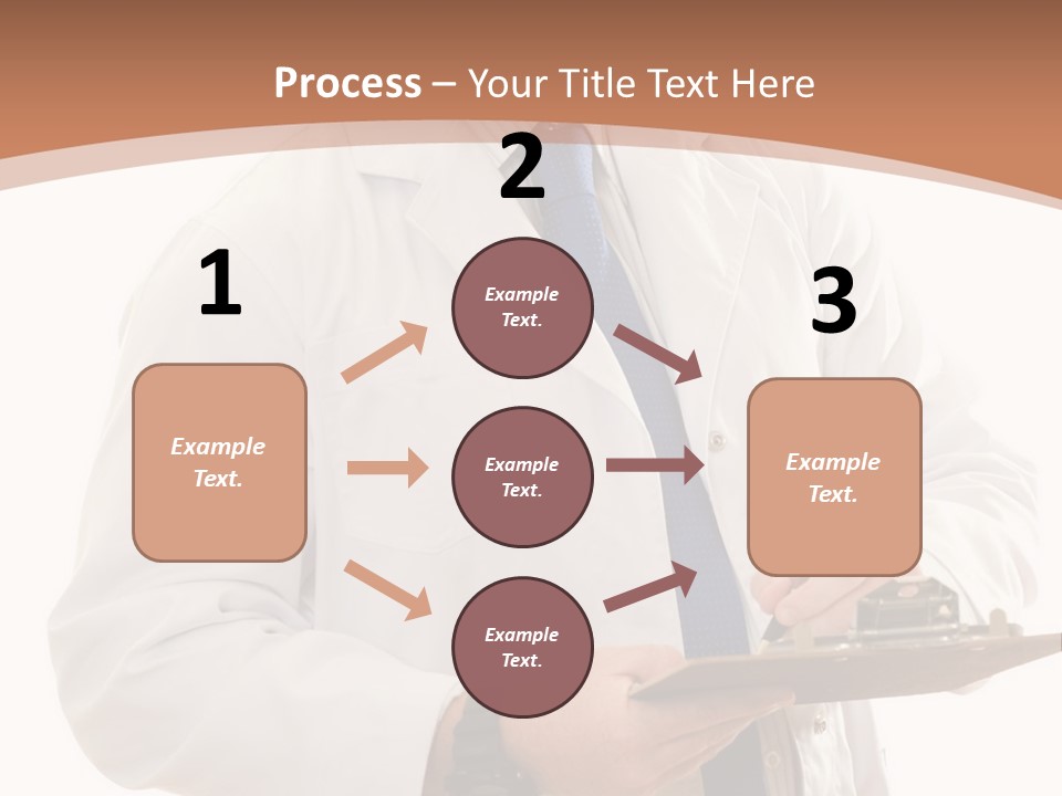 A Man In A Lab Coat Writing On A Clipboard PowerPoint Template
