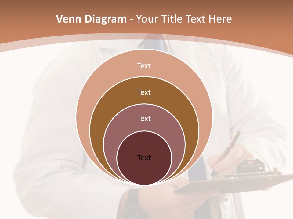 A Man In A Lab Coat Writing On A Clipboard PowerPoint Template