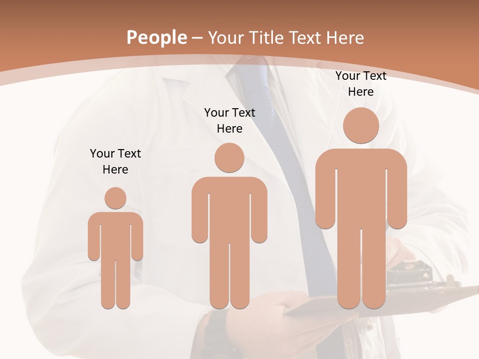 A Man In A Lab Coat Writing On A Clipboard PowerPoint Template