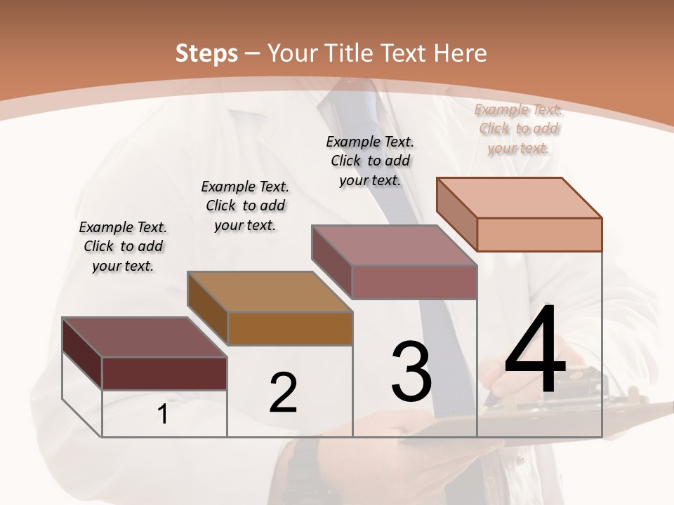 A Man In A Lab Coat Writing On A Clipboard PowerPoint Template
